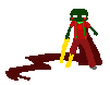 A zoomed-out image of the character Caliborn from Homestuck.